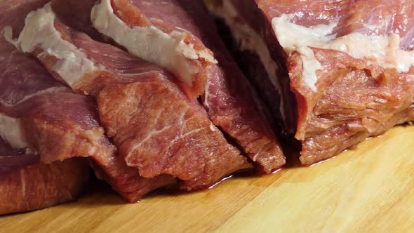 Fresh Raw Pork Meat Closeup