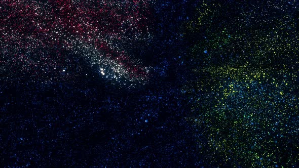Pitcairn Flag With Abstract Particles