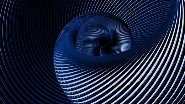 Abstract Looped Dark Background with Curved Lines Like Tubes Twisted in Helix and Multicolor Neon alt