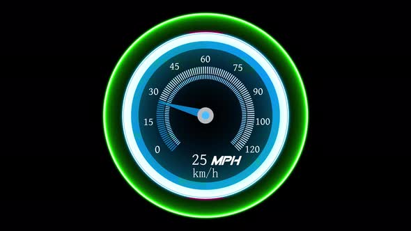 Technology speedometer animation. Performance Racing Car Dashboard. Vd 1723