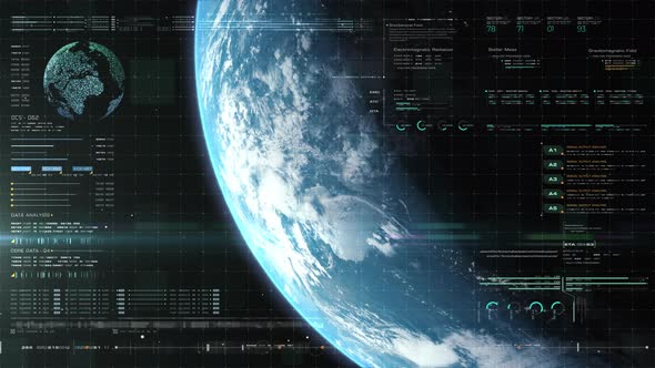 Futuristic Holographic Earth Head Up Display 05 alt