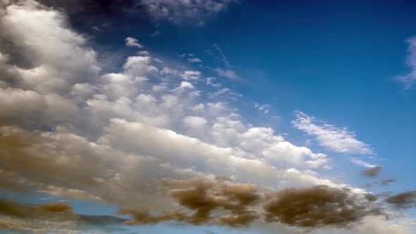 Epic Clouds at Sunset Layers of Different Types of Clouds Colored Clouds