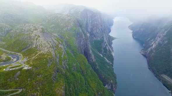 Norway Road Aerial, Beautiful Nature Norway alt