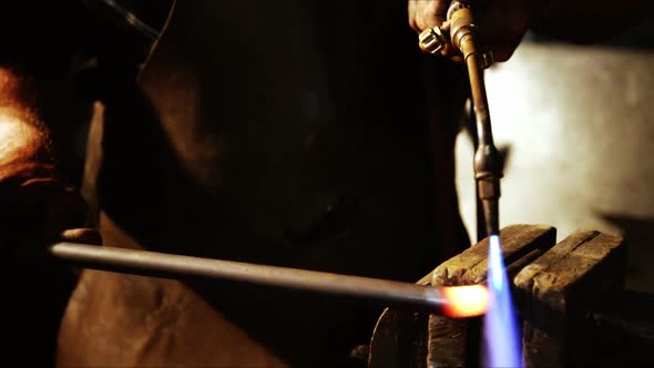 Welder using welding torch alt