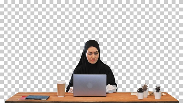 Pretty young middle eastern woman wearing, Alpha Channel alt