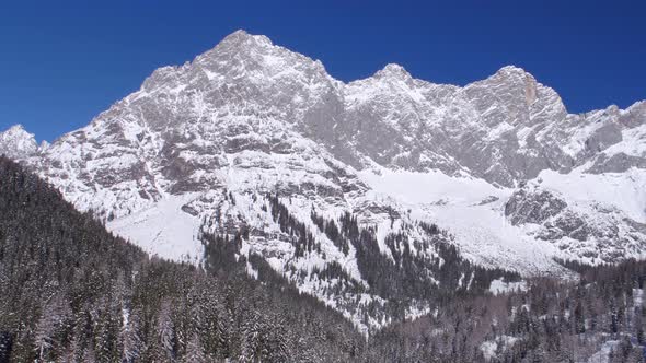 Aerial View Alpine Terrain