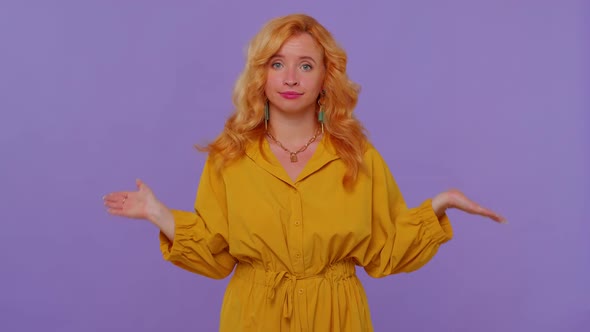 Confused Pretty Girl Feeling Embarrassed About Ambiguous Question Having Doubts No Idea Clueless alt