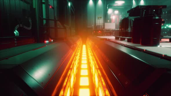 Scifi Metal Channels in Spacecraft alt