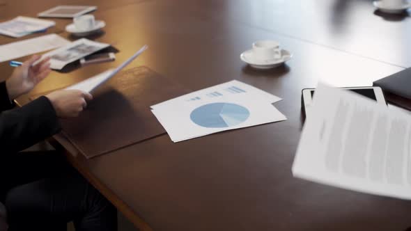 International Business Meeting, the Process of Signing a Contract Between Businessmen, Man and Woman alt