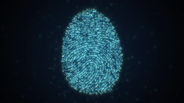Blue Abstract Scientific Molecule Particle Fingerprint Identification Background Loop