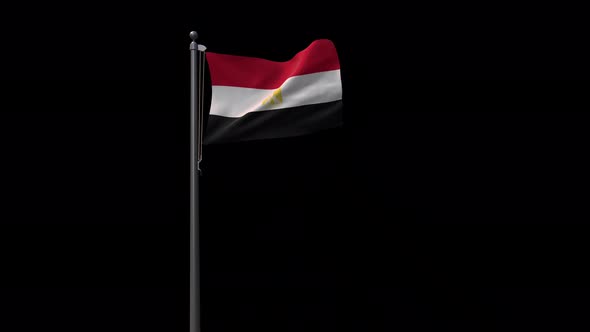 Egypt Flag With Alpha 4K alt