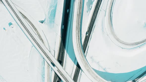 Highway Interchange in the Snow alt