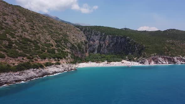 View of Gjipe Beach Albania alt
