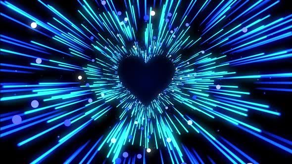 Blue  Partcles Heart Animation alt