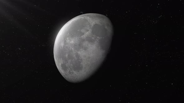 4k Moon in space, Dark space Background, Interstellar with Moon