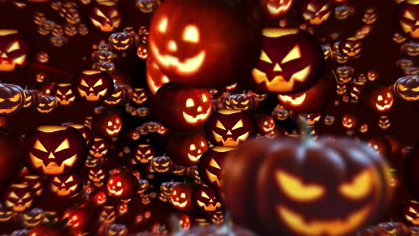 Halloween Pumpkins Background - 4K