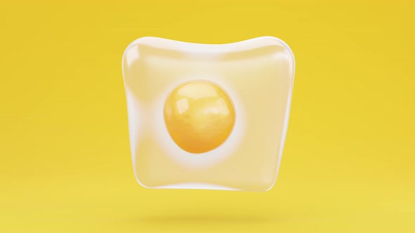 A raw floating egg motion graphics loop