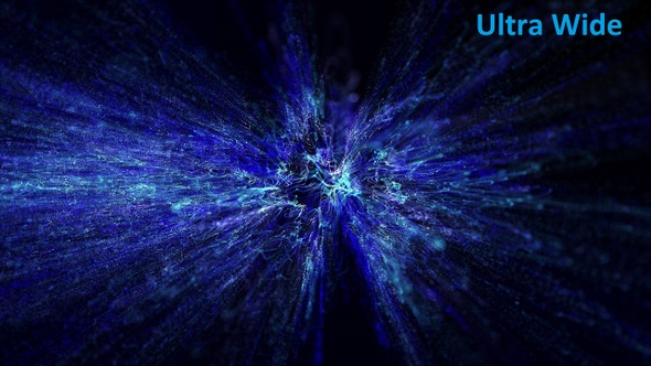 Epic Blue Particles Background Ultra Wide