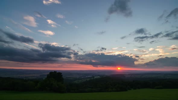 Clouds Sky over Countryside Nature in Summer Morning Sunrise alt
