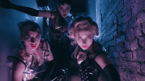 Fantastic Video of Sexy Cyber Raver Girls Filmed in Fluorescent Clothing Under UV Black Light alt