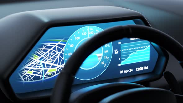 Electric car connected to the charging station. Vehicle using renewable energy alt
