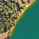 Top Down View Of Turquoise Water With Kayak At Lake Saint Anne - VideoHive Item for Sale
