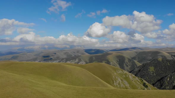 Aerial View of the Road Passing Through the Caucasian Ridge Elbrus Region alt