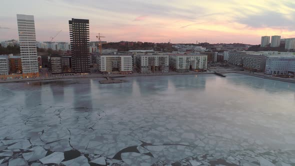 Aerial View of Modern Apartment Buildings