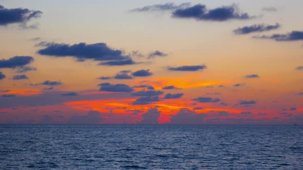 Sunset over the ocean