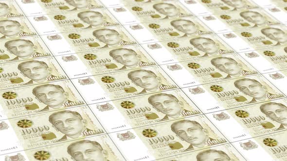 Ten Thousand Singapore Dollars. It’s Moving Downwards. Looped Animation. alt