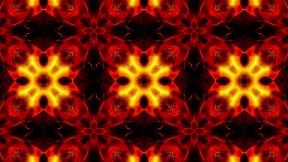 Red Fire Kaleidoscope Loop 4K 11 alt