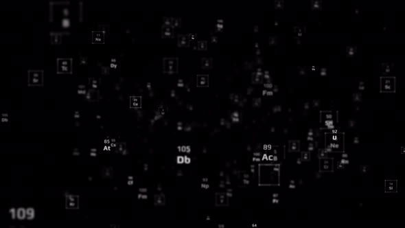 Chemical Elements Background - 4k, Alpha, Loop alt