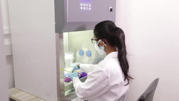 Indian Scientist Biosafety Pcr Testing Room Lab