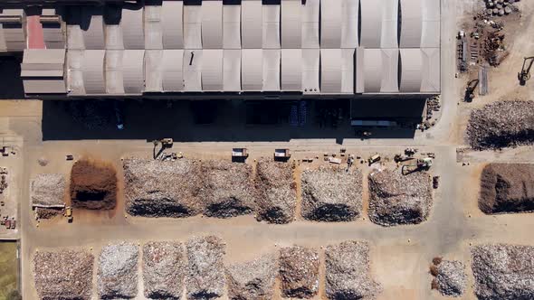 Aerial view of a giant industrial area with factories, Setubal, Portugal. alt