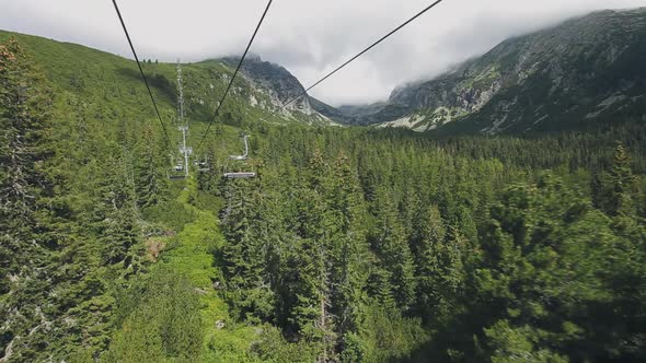 View From Skilift Cable Car in Tatra Mountains