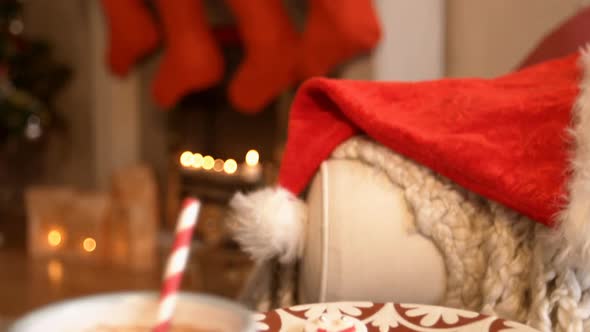 Christmas cookies on plate with a cup of milk alt
