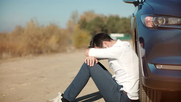 Man Who Made Mistake. Business Problem On Economic Crisis Feeling Miserable. Desperate Businessman. alt