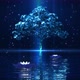 4 K Fantasy Blue Tree Water Surface Background - VideoHive Item for Sale