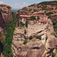 Aerial Panorama of Famous Meteora Monasteries Near Kalambaka Town - VideoHive Item for Sale