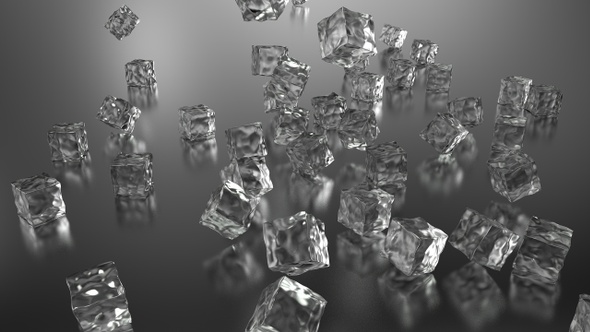 Ice Cube Falling On The Dark Floor alt