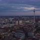 AERIAL: Day To Night Hyperlapse, Motion Time Lapse of Berlin with Alexanderplatz TV Tower City View - VideoHive Item for Sale