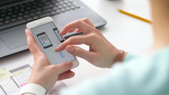 Designer Working on Smartphone Interface Design 10 alt