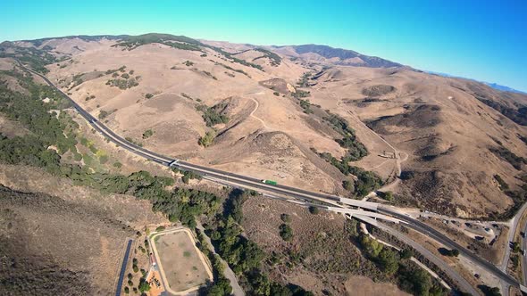 Santa Ynez Mountains Aerial Hyperlapse Flying In Santa Barbara County California alt