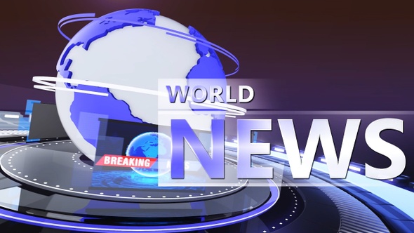 Broadcast News Intro, Blue Color Background 3, Motion Graphics | VideoHive