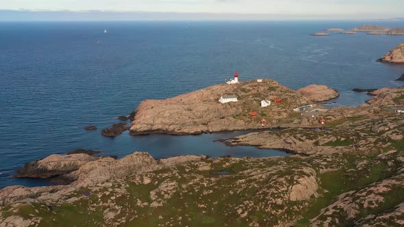 Coastal Lighthouse. Lindesnes Lighthouse Is a Coastal Lighthouse at the Southernmost Tip of Norway. alt