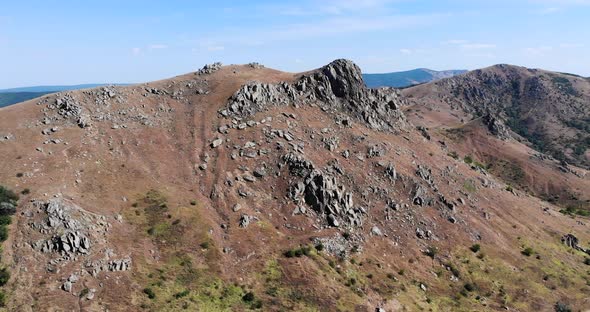 Historical Rock Formations On Macin Mountains National Park In Romania alt