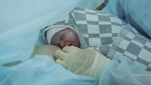 Breastfeeding Process of a Newborn Infant alt