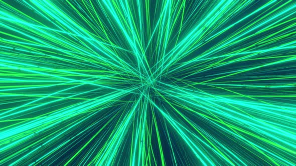 Endless Flight Through Green Lines