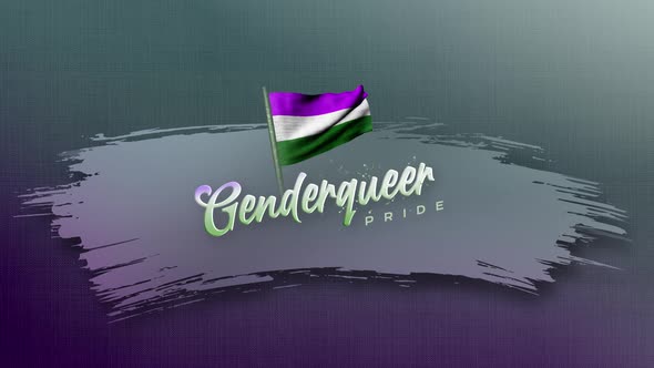 Genderqueer Gender Sign Background Animation 4k alt
