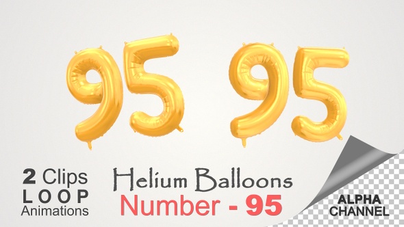 Celebration Helium Balloons With Number – 95